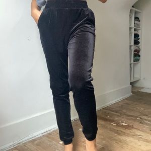 Naked Wardrobe Velour Black Jogger Pants